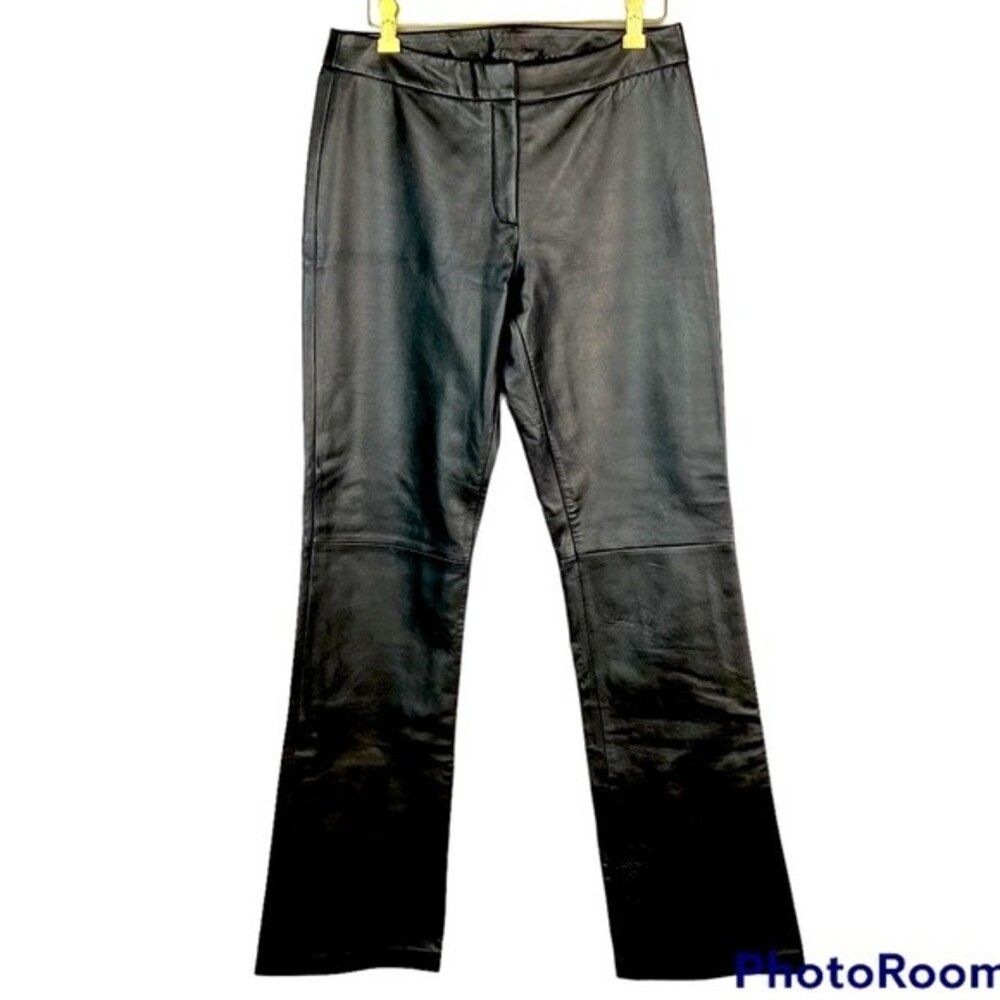 VS2 by Vakko women’s 100% lamb leather pant size 4 black
